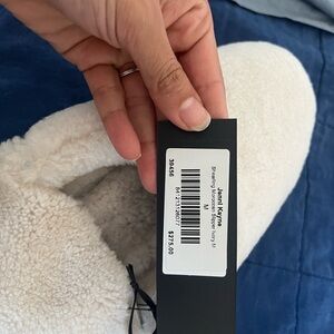 NWT White Shearling Slippers